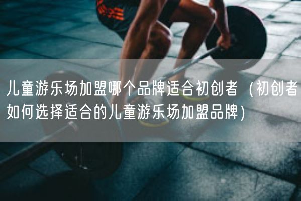 儿童游乐场加盟哪个品牌适合初创者（初创者如何选择适合的儿童游乐场加盟品牌）(图1)