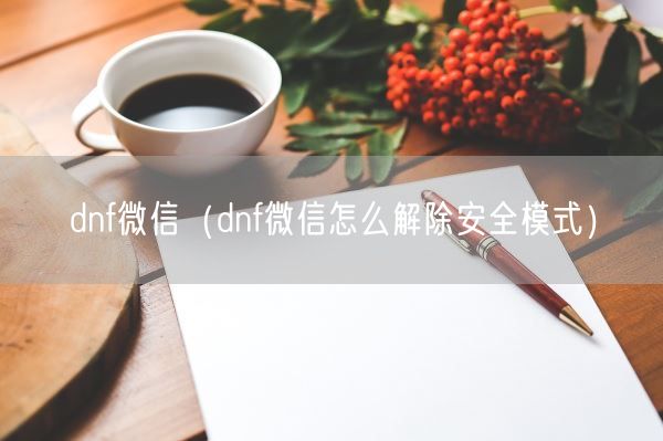 dnf微信（dnf微信怎么解除安全模式）(图1)