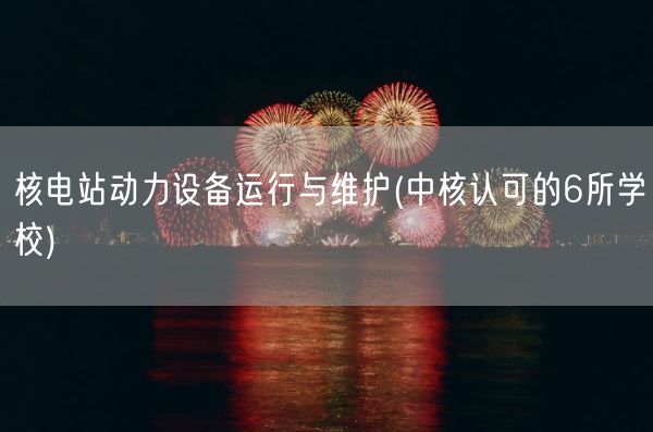 核电站动力设备运行与维护(中核认可的6所学校)(图1)
