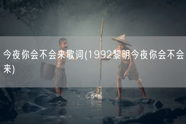 今夜你会不会来歌词(1992黎明今夜你会不会来)(图1)