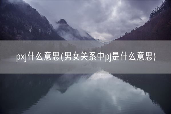 pxj什么意思(男女关系中pj是什么意思)(图1)