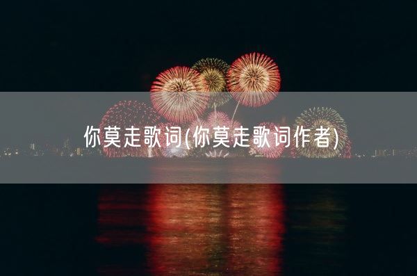 你莫走歌词(你莫走歌词作者)(图1) 你莫走歌词(你莫走歌词作者)(图1)