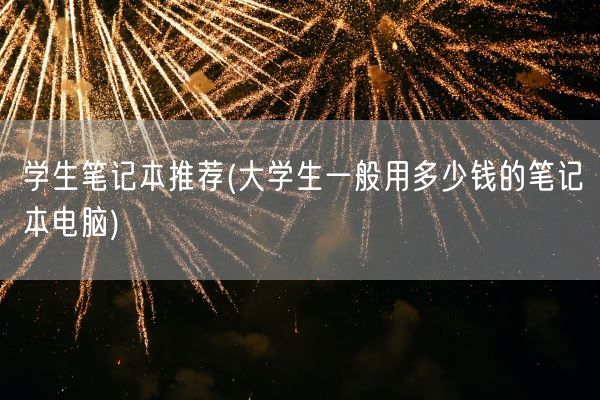 学生笔记本推荐(大学生一般用多少钱的笔记本电脑)(图1)