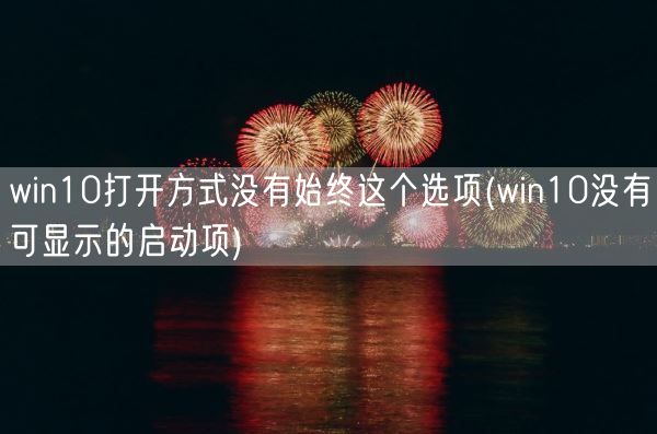 win10打开方式没有始终这个选项(win10没有可显示的启动项)(图1)