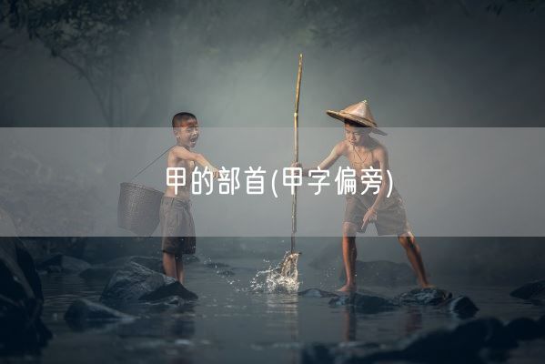 甲的部首(甲字偏旁)(图1)