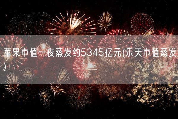 苹果市值一夜蒸发约5345亿元(乐天市值蒸发)(图1)