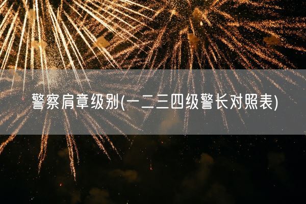 警察肩章级别(一二三四级警长对照表)(图1) 警察肩章级别(一二三四级警长对照表)(图1)