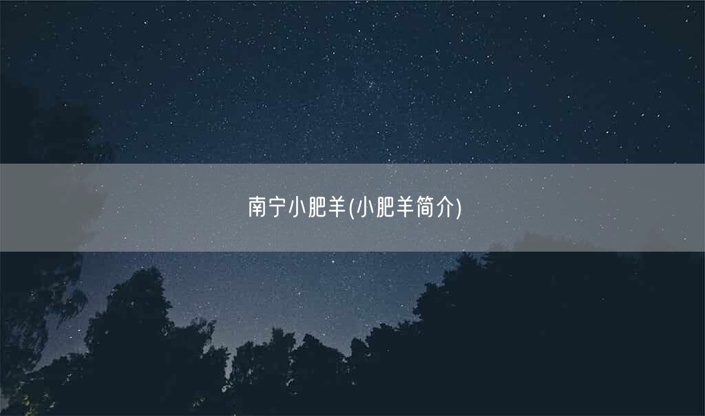 南宁小肥羊(小肥羊简介)(图1)