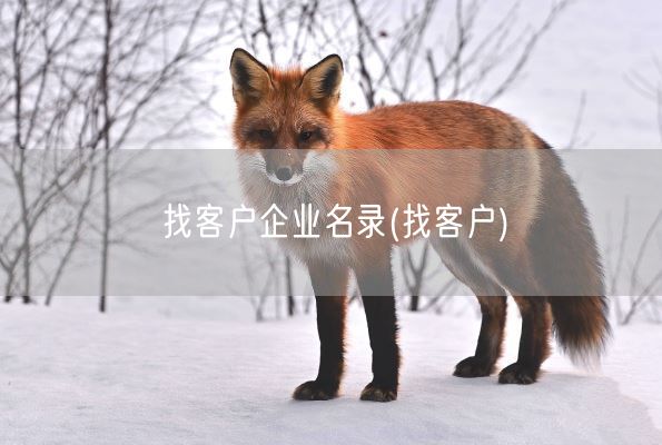 找客户企业名录(找客户)(图1) 找客户企业名录(找客户)(图1)