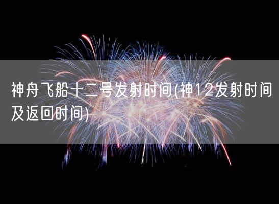 神舟飞船十二号发射时间(神12发射时间及返回时间)(图1) 神舟飞船十二号发射时间(神12发射时间及返回时间)(图1)