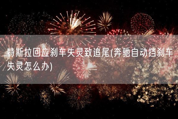 特斯拉回应刹车失灵致追尾(奔驰自动挡刹车失灵怎么办)(图1)