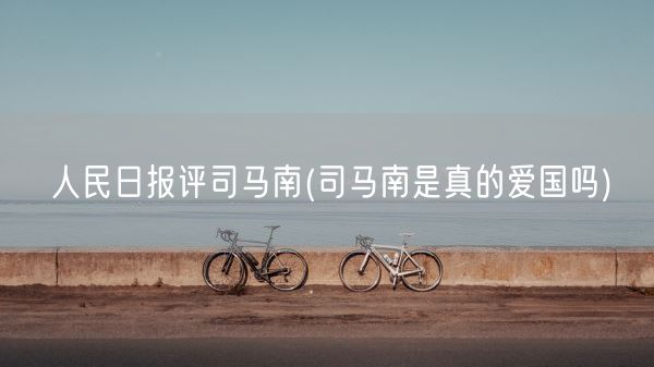 人民日报评司马南(司马南是真的爱国吗)(图1)