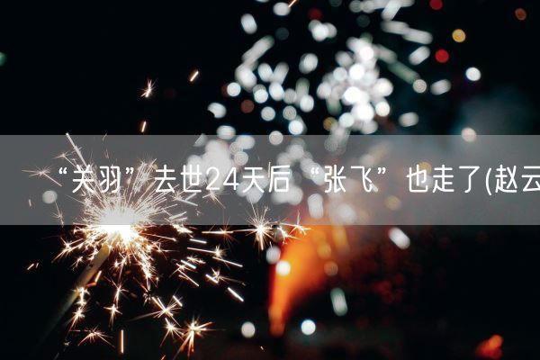 “关羽”去世24天后“张飞”也走了(赵云)(图1)