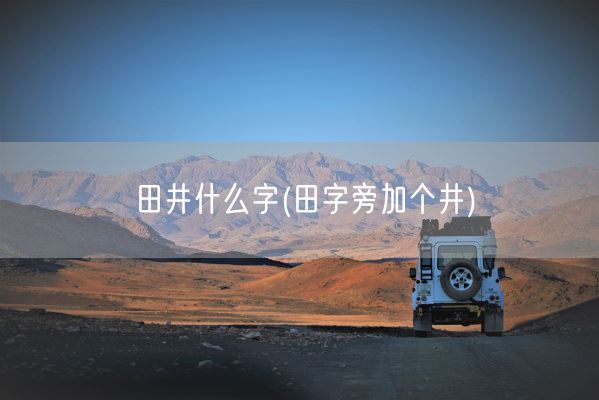 田井什么字(田字旁加个井)(图1)
