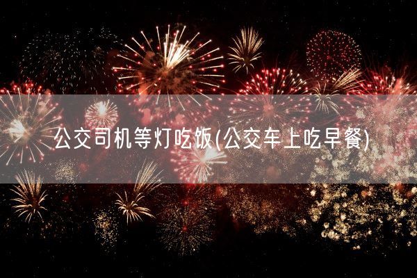 公交司机等灯吃饭(公交车上吃早餐)(图1) 公交司机等灯吃饭(公交车上吃早餐)(图1)