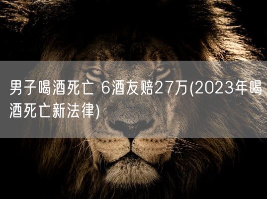 男子喝酒死亡 6酒友赔27万(2023年喝酒死亡新法律)(图1) 男子喝酒死亡 6酒友赔27万(2023年喝酒死亡新法律)(图1)