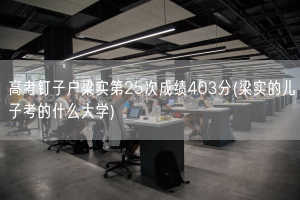 高考钉子户梁实第25次成绩403分(梁实的儿子考的什么大学)(图1)