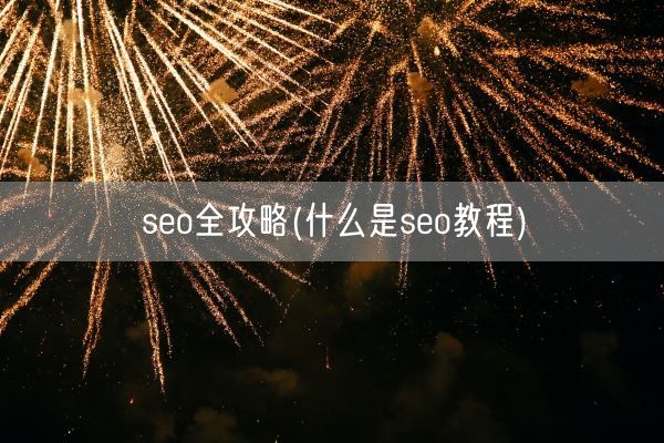 seo全攻略(什么是seo教程)(图1) seo全攻略(什么是seo教程)(图1)