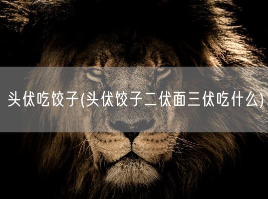 头伏吃饺子(头伏饺子二伏面三伏吃什么)(图1) 头伏吃饺子(头伏饺子二伏面三伏吃什么)(图1)