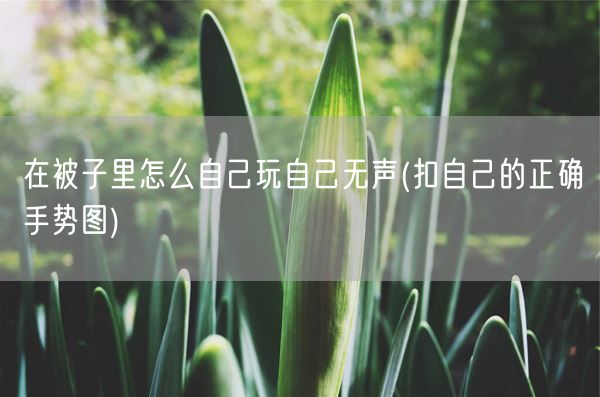 在被子里怎么自己玩自己无声(扣自己的正确手势图)(图1) 在被子里怎么自己玩自己无声(扣自己的正确手势图)(图1)
