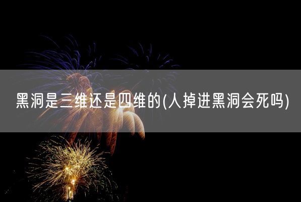 黑洞是三维还是四维的(人掉进黑洞会死吗)(图1)