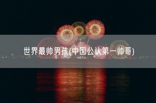 世界最帅男孩(中国公认第一帅哥)(图1) 世界最帅男孩(中国公认第一帅哥)(图1)