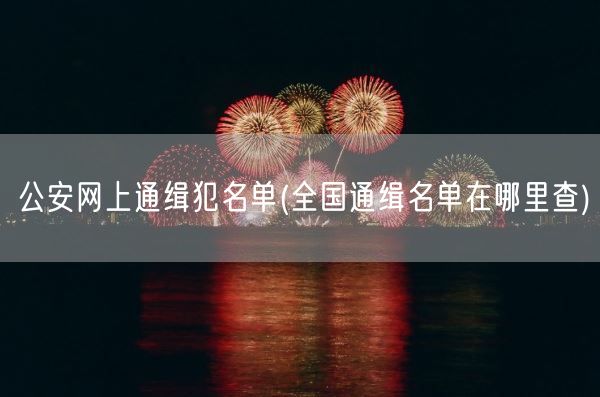 公安网上通缉犯名单(全国通缉名单在哪里查)(图1) 公安网上通缉犯名单(全国通缉名单在哪里查)(图1)