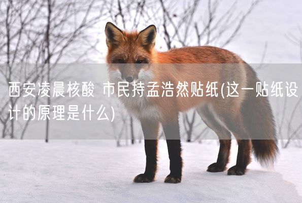西安凌晨核酸 市民持孟浩然贴纸(这一贴纸设计的原理是什么)(图1)