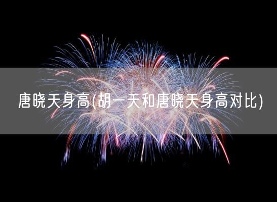 唐晓天身高(胡一天和唐晓天身高对比)(图1)