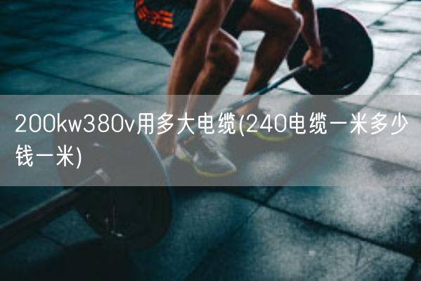 200kw380v用多大电缆(240电缆一米多少钱一米)(图1)