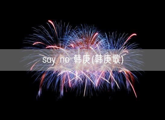 say no 韩庚(韩庚歌)(图1)