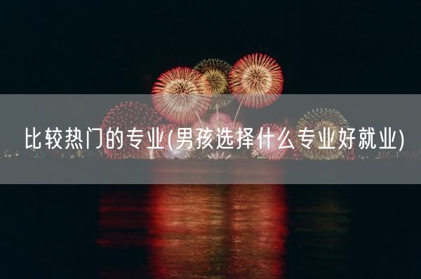 比较热门的专业(男孩选择什么专业好就业)(图1) 比较热门的专业(男孩选择什么专业好就业)(图1)