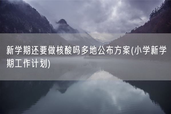 新学期还要做核酸吗多地公布方案(小学新学期工作计划)(图1) 新学期还要做核酸吗多地公布方案(小学新学期工作计划)(图1)