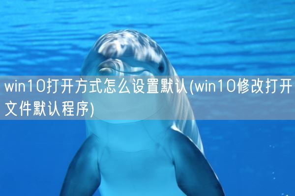 win10打开方式怎么设置默认(win10修改打开文件默认程序)(图1) win10打开方式怎么设置默认(win10修改打开文件默认程序)(图1)