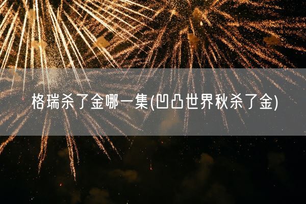 格瑞杀了金哪一集(凹凸世界秋杀了金)(图1) 格瑞杀了金哪一集(凹凸世界秋杀了金)(图1)