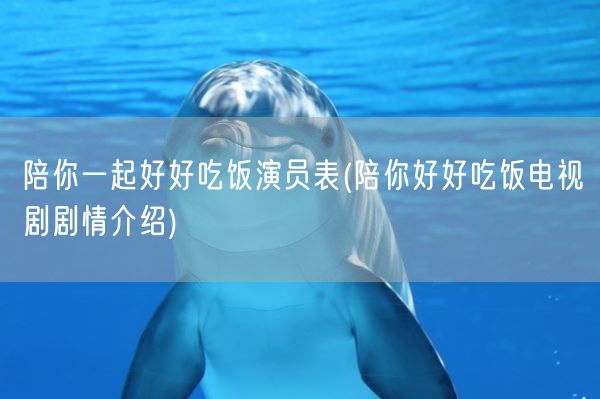 陪你一起好好吃饭演员表(陪你好好吃饭电视剧剧情介绍)(图1)