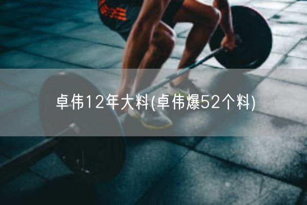 卓伟12年大料(卓伟爆52个料)(图1) 卓伟12年大料(卓伟爆52个料)(图1)