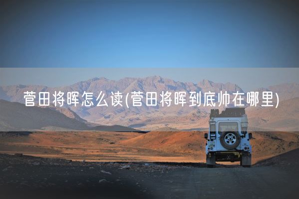 菅田将晖怎么读(菅田将晖到底帅在哪里)(图1)