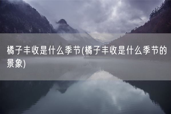 橘子丰收是什么季节(橘子丰收是什么季节的景象)(图1) 橘子丰收是什么季节(橘子丰收是什么季节的景象)(图1)