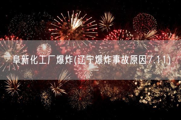 阜新化工厂爆炸(辽宁爆炸事故原因7.11)(图1) 阜新化工厂爆炸(辽宁爆炸事故原因7.11)(图1)