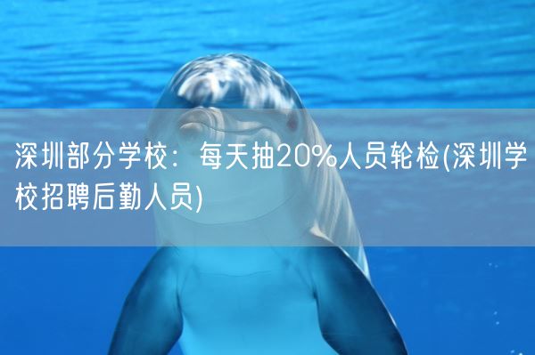 深圳部分学校：每天抽20%人员轮检(深圳学校招聘后勤人员)(图1)