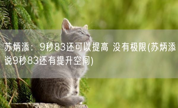 苏炳添:9秒83还可以提高 没有极限(苏炳添说9秒83还有提升空间)(图1) 苏炳添:9秒83还可以提高 没有极限(苏炳添说9秒83还有提升空间)(图1)