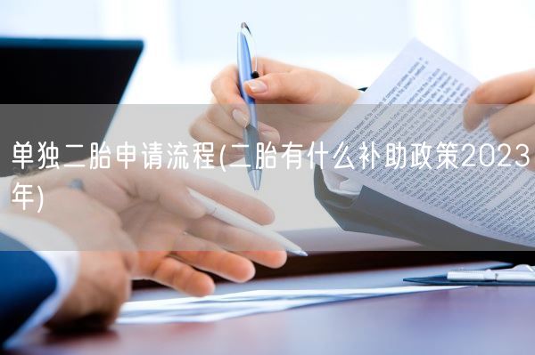 单独二胎申请流程(二胎有什么补助政策2023年)(图1) 单独二胎申请流程(二胎有什么补助政策2023年)(图1)
