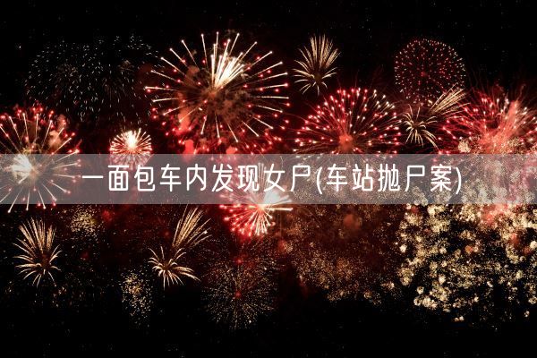 一面包车内发现女尸(车站抛尸案)(图1) 一面包车内发现女尸(车站抛尸案)(图1)