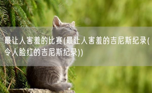 最让人害羞的比赛(最让人害羞的吉尼斯纪录(令人脸红的吉尼斯纪录))(图1) 最让人害羞的比赛(最让人害羞的吉尼斯纪录(令人脸红的吉尼斯纪录))(图1)