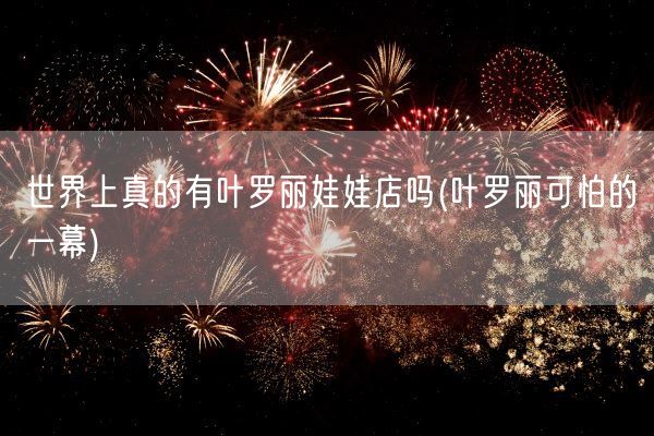 世界上真的有叶罗丽娃娃店吗(叶罗丽可怕的一幕)(图1)