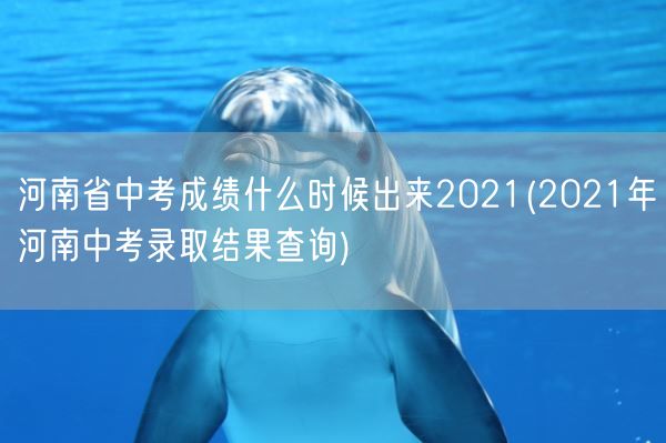 河南省中考成绩什么时候出来2021(2021年河南中考录取结果查询)(图1)