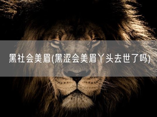 黑社会美眉(黑涩会美眉丫头去世了吗)(图1) 黑社会美眉(黑涩会美眉丫头去世了吗)(图1)