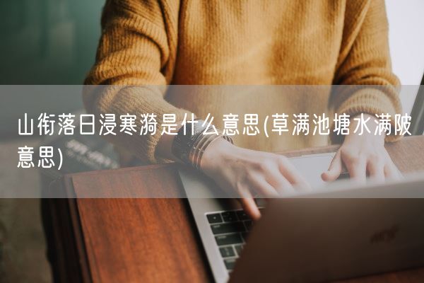 山衔落日浸寒漪是什么意思(草满池塘水满陂意思)(图1)