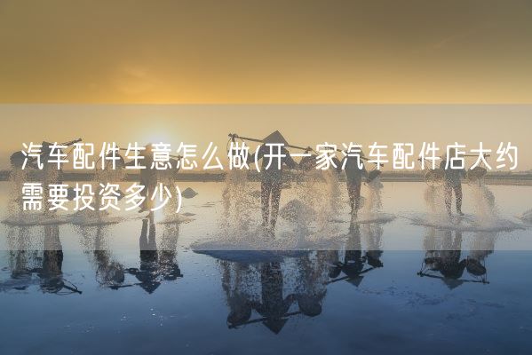 汽车配件生意怎么做(开一家汽车配件店大约需要投资多少)(图1) 汽车配件生意怎么做(开一家汽车配件店大约需要投资多少)(图1)
